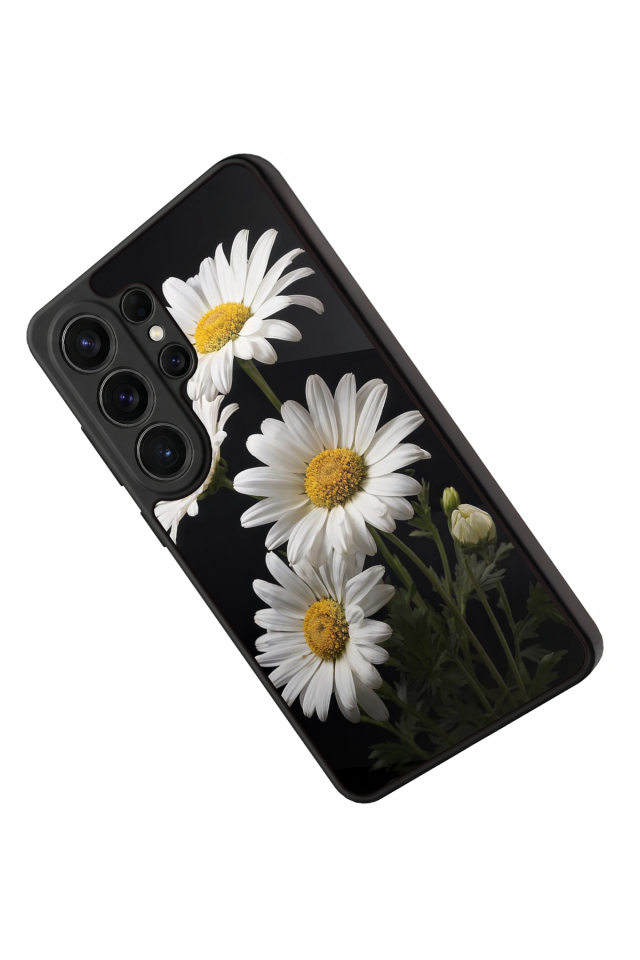 Samsung Galaxy S26 Ultra Uyumlu Papatya Tasarımlı Glossy Premium Kılıf