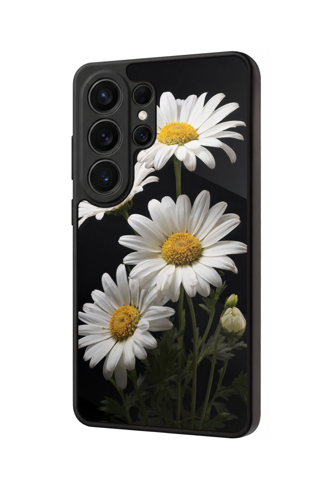 Samsung Galaxy S26 Ultra Uyumlu Papatya Tasarımlı Glossy Premium Kılıf