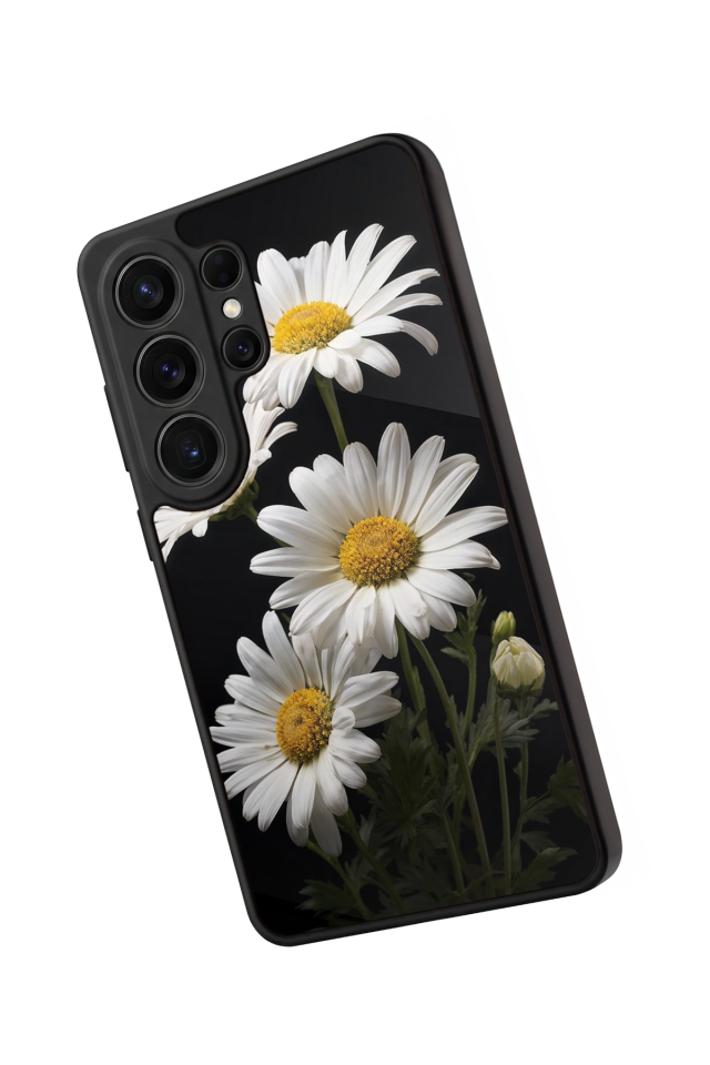 Samsung Galaxy S26 Ultra Uyumlu Papatya Tasarımlı Glossy Premium Kılıf