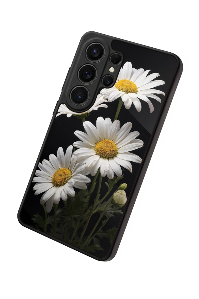 Samsung Galaxy S26 Ultra Uyumlu Papatya Tasarımlı Glossy Premium Kılıf