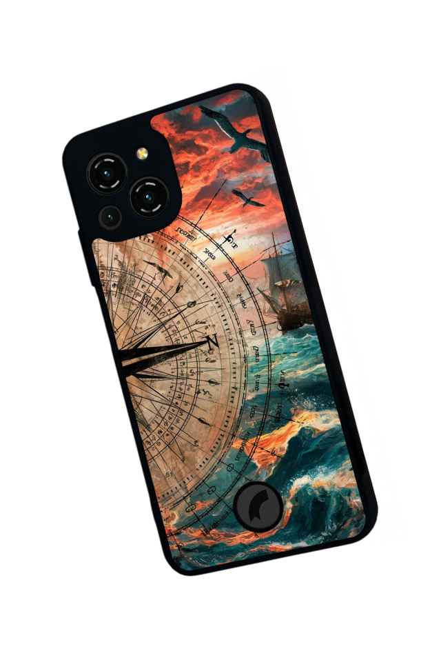 Reeder S23 Pro Max Uyumlu Pusula Tasarımlı Glossy Premium Kılıf