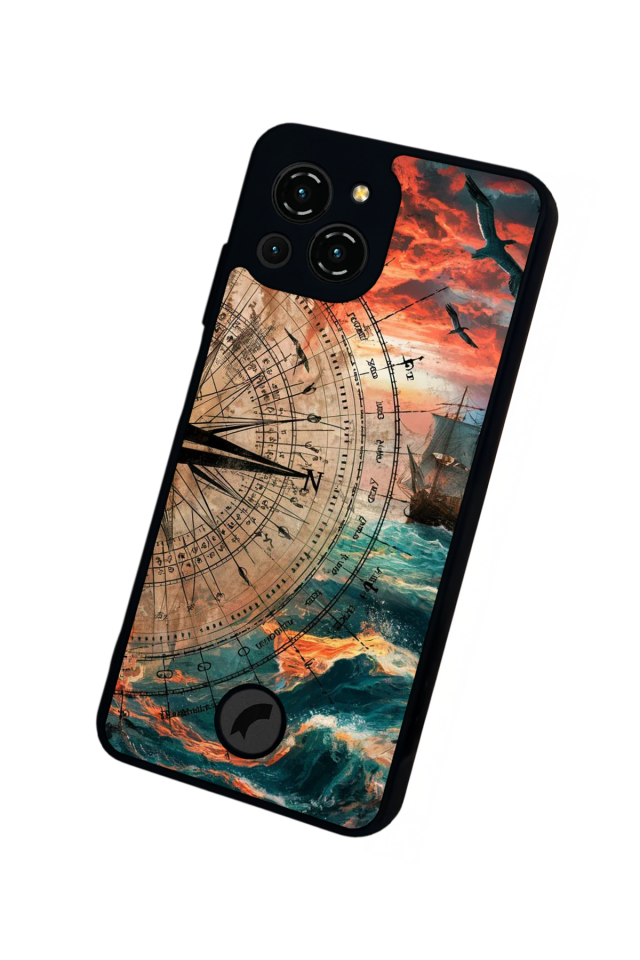 Reeder S23 Pro Max Uyumlu Pusula Tasarımlı Glossy Premium Kılıf