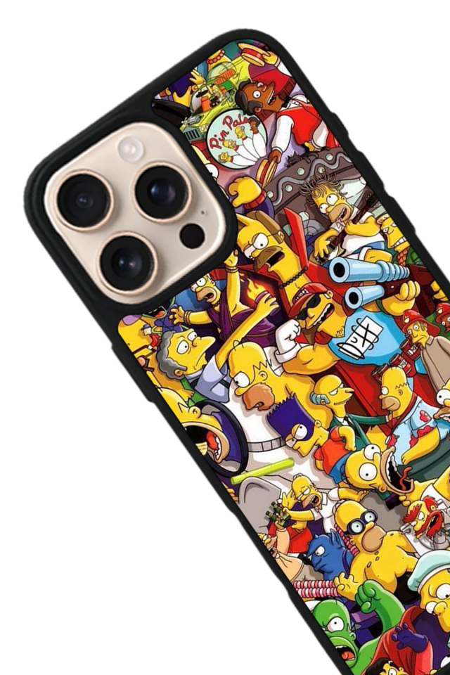 iPhone 14 Pro Uyumlu The Simpsons Tasarımlı Glossy Premium Kılıf