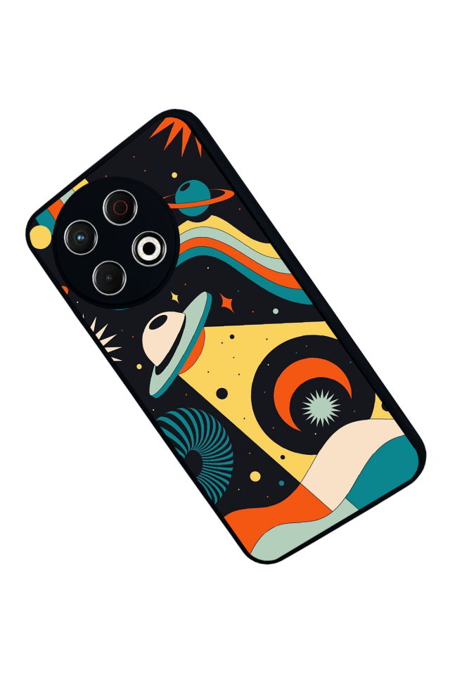 Tecno Spark 30 Pro Uyumlu Uzay Tasarımlı Glossy Premium Kılıf