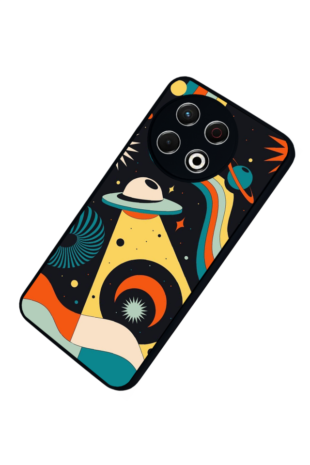 Tecno Spark 30 Pro Uyumlu Uzay Tasarımlı Glossy Premium Kılıf