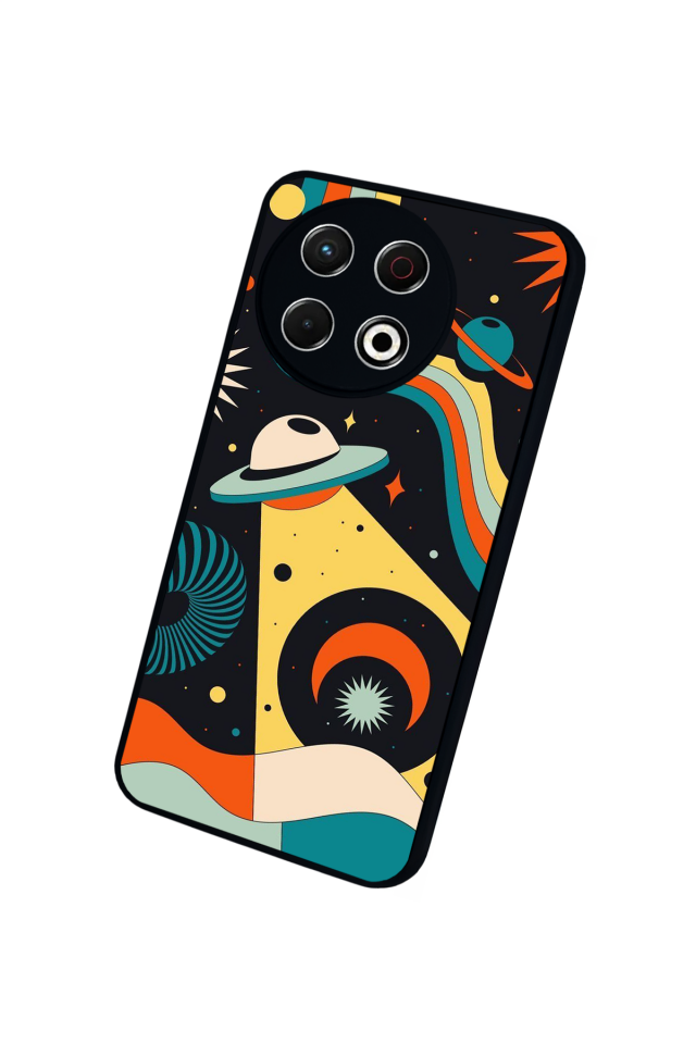 Tecno Spark 30 Pro Uyumlu Uzay Tasarımlı Glossy Premium Kılıf