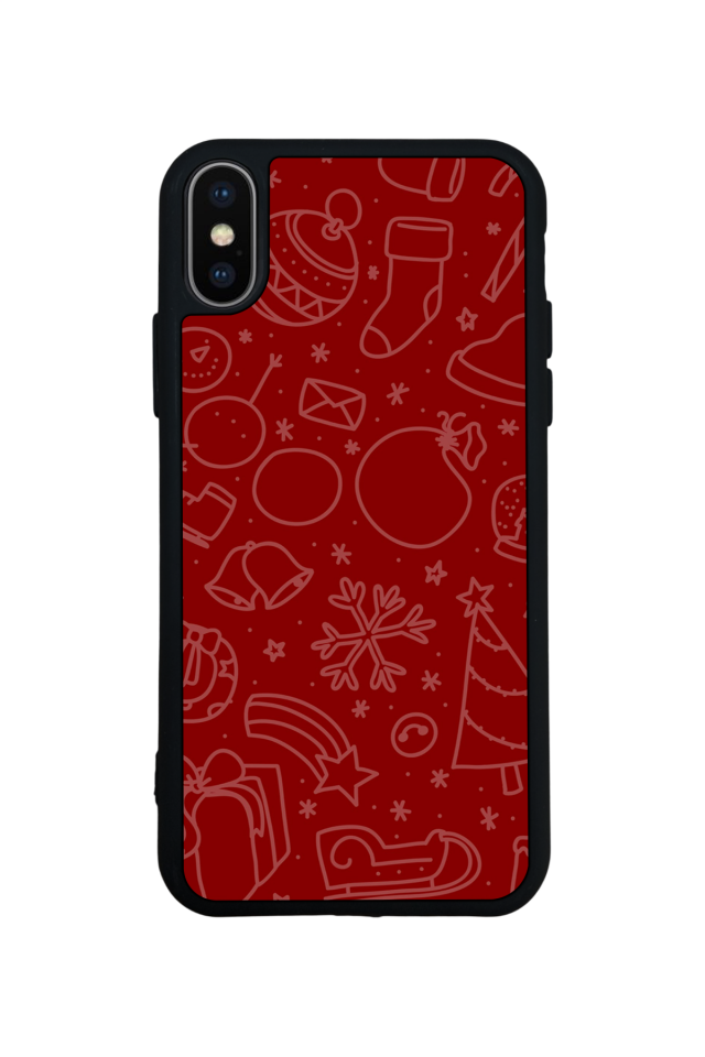iPhone XS Max Uyumlu Yilbasi Christmas Tasarımlı Glossy Premium Kılıf