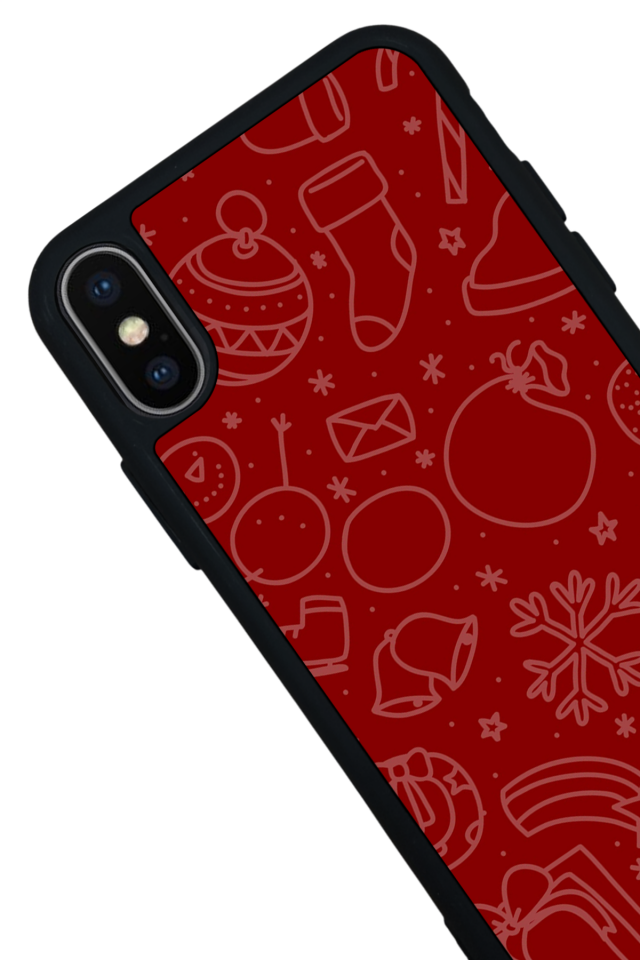 iPhone XS Max Uyumlu Yilbasi Christmas Tasarımlı Glossy Premium Kılıf