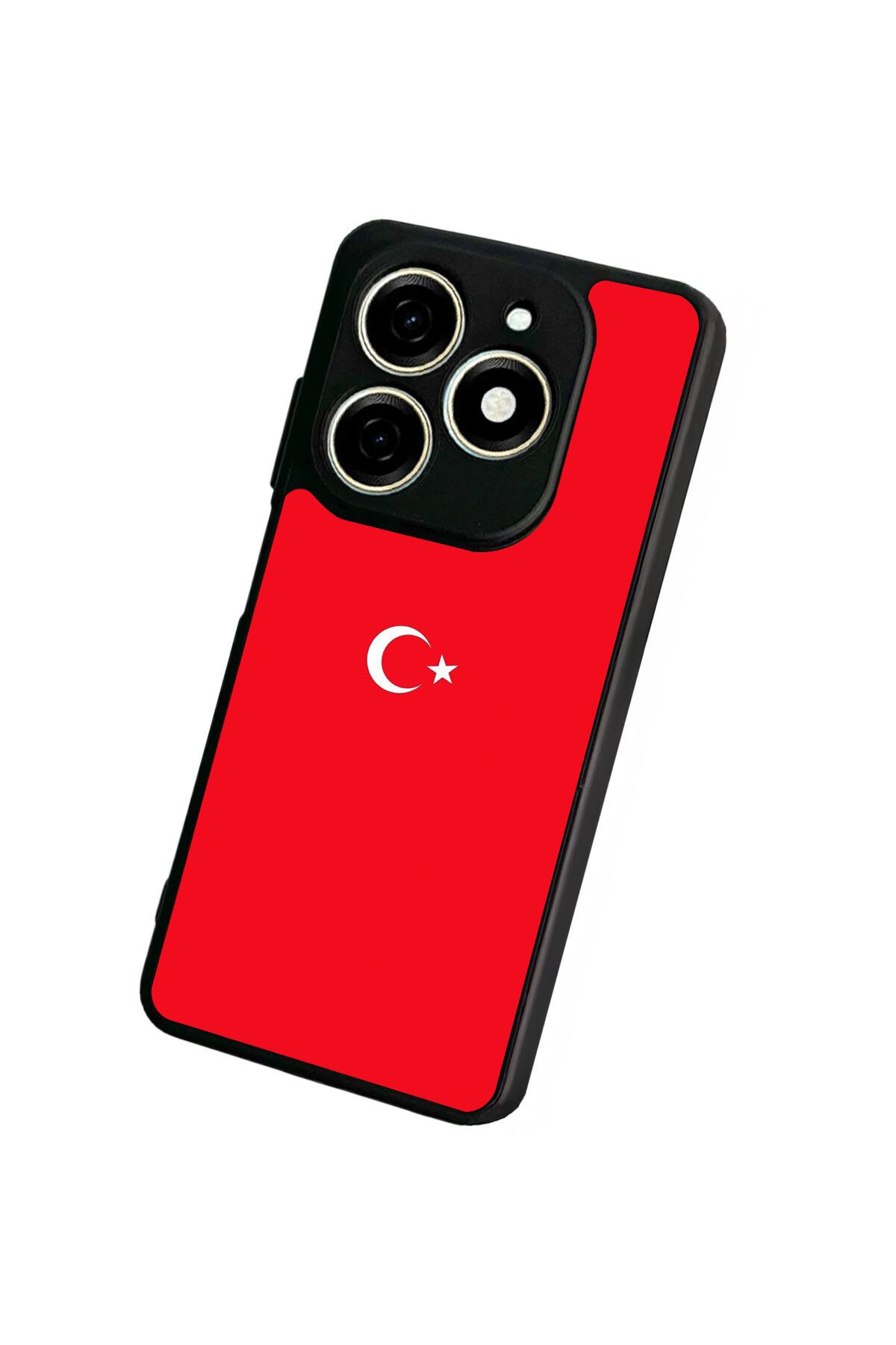 Tecno Spark 20/20C Uyumlu Türk Bayragi Tasarımlı Glossy Premium Kılıf