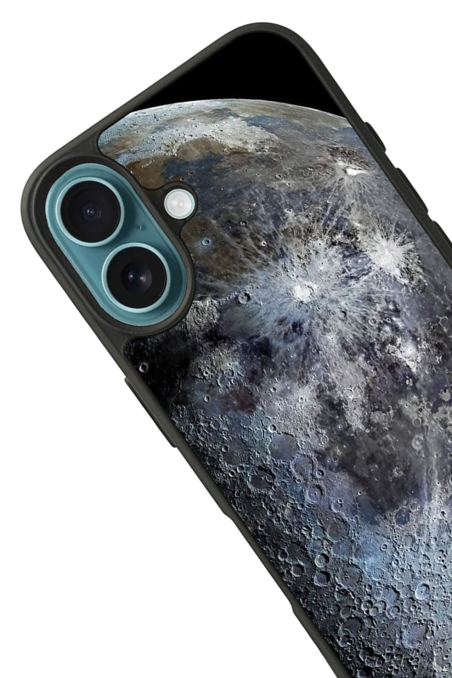 iPhone 16 Plus Uyumlu Ay Tasarımlı Glossy Premium Kılıf