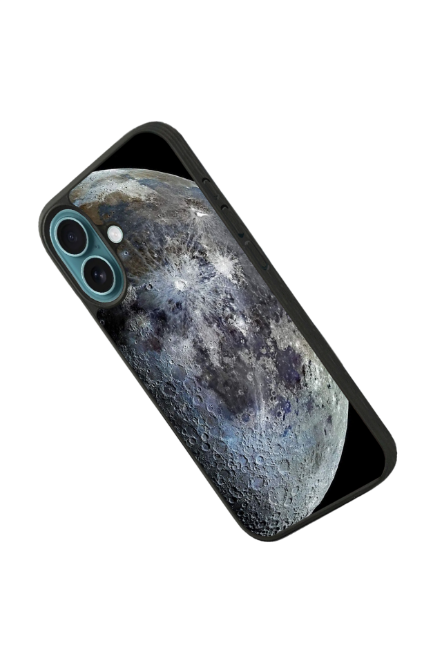 iPhone 16 Plus Uyumlu Ay Tasarımlı Glossy Premium Kılıf