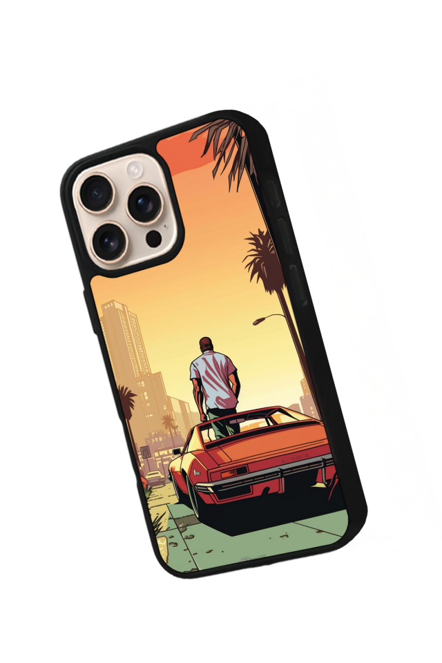 iPhone 15 Pro Uyumlu GTA Tasarımlı Glossy Premium Kılıf