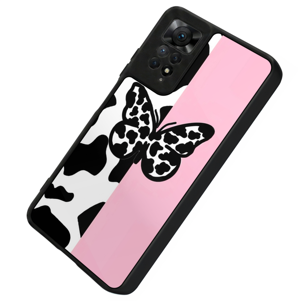 Xiaomi Redmi Note 12 Pro Uyumlu Kelebek Tasarımlı Glossy Premium Kılıf