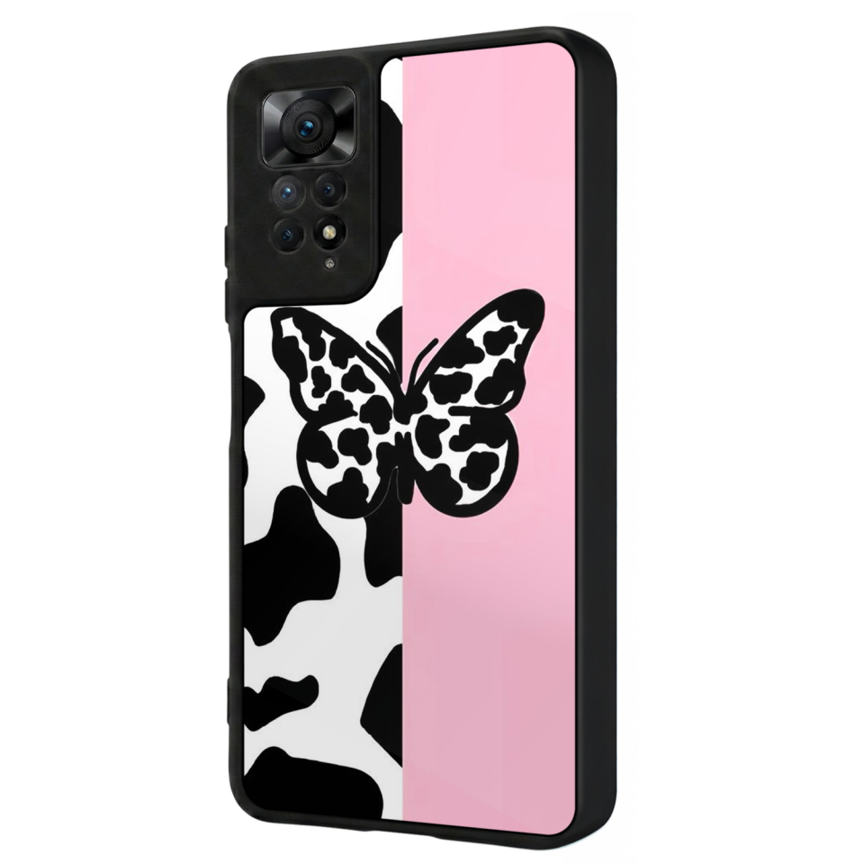 Xiaomi Redmi Note 12 Pro Uyumlu Kelebek Tasarımlı Glossy Premium Kılıf