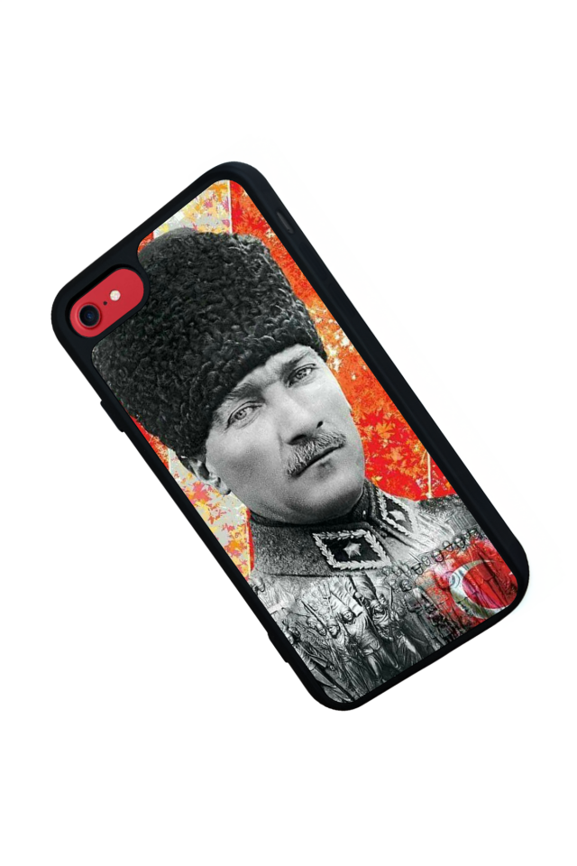iPhone 8 Uyumlu Mustafa Kemal Ataturk Tasarımlı Glossy Premium Kılıf