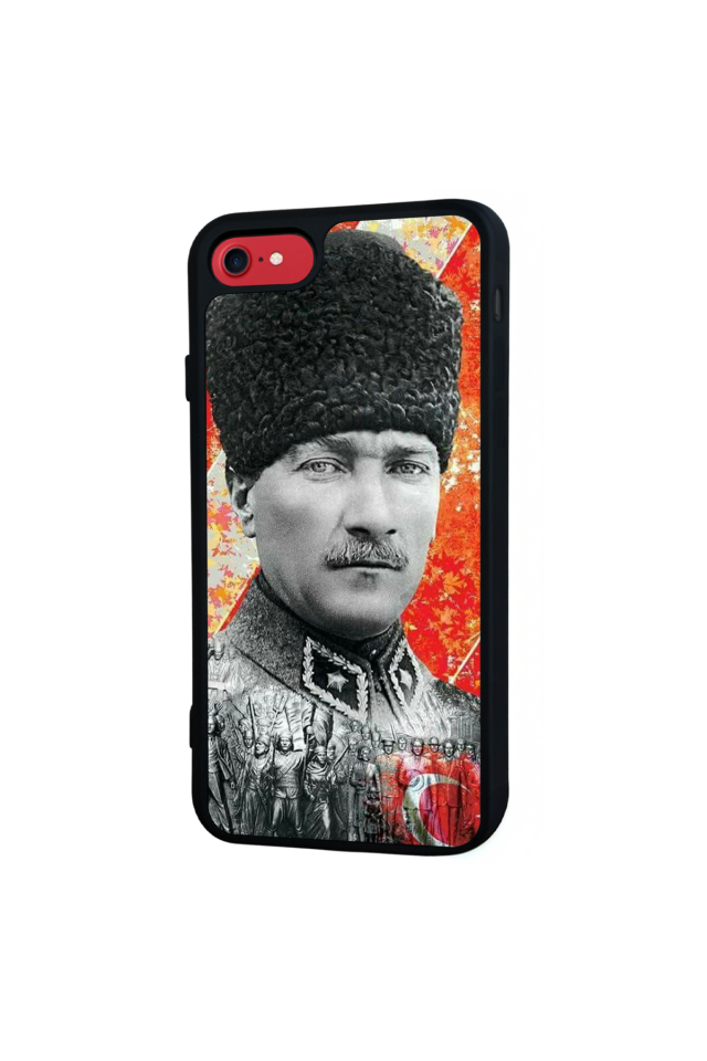 iPhone 8 Uyumlu Mustafa Kemal Ataturk Tasarımlı Glossy Premium Kılıf