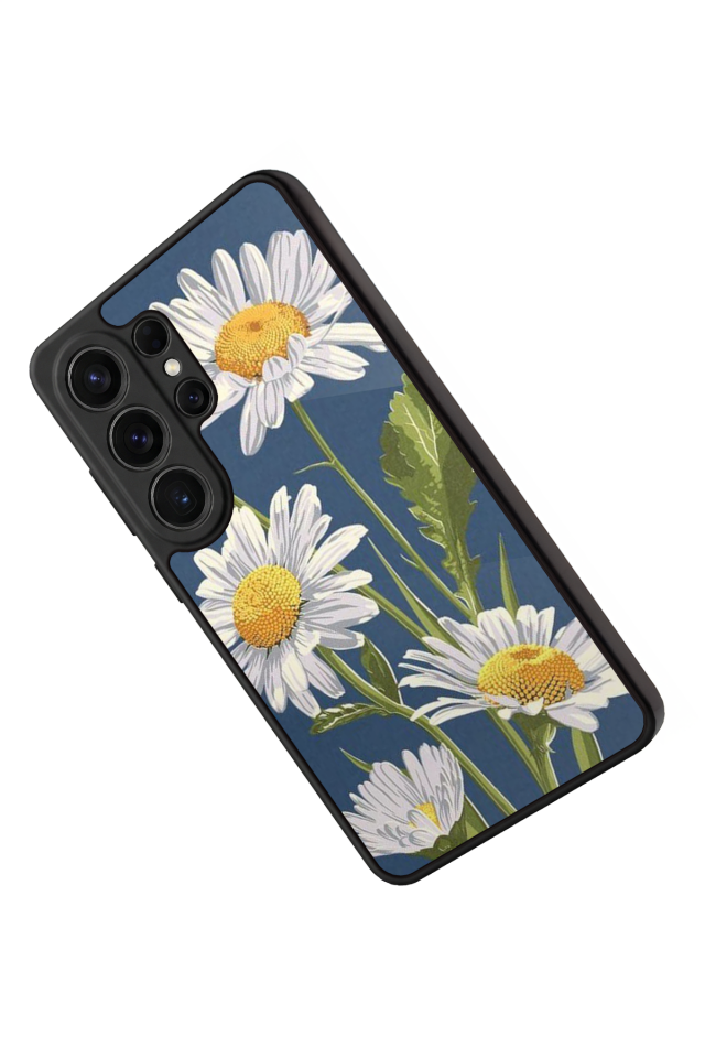 Samsung Galaxy S26 Ultra Uyumlu Papatya Tasarımlı Glossy Premium Kılıf