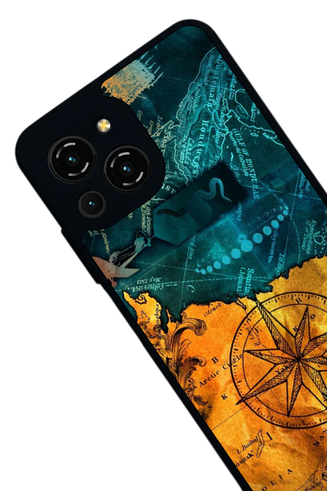 Reeder S23 Pro Max Uyumlu Pusula Tasarımlı Glossy Premium Kılıf