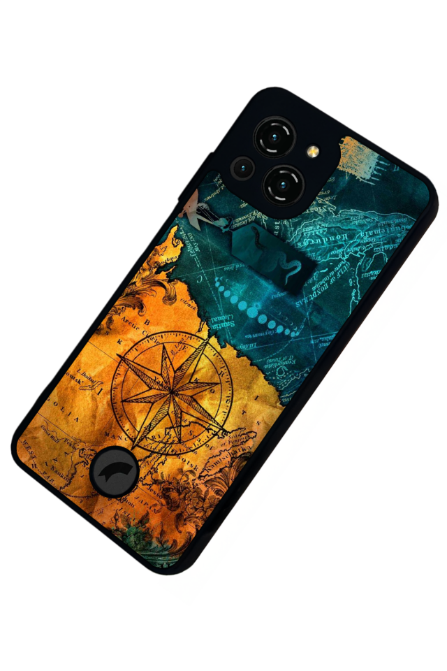 Reeder S23 Pro Max Uyumlu Pusula Tasarımlı Glossy Premium Kılıf