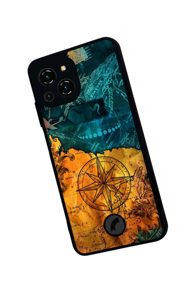 Reeder S23 Pro Max Uyumlu Pusula Tasarımlı Glossy Premium Kılıf