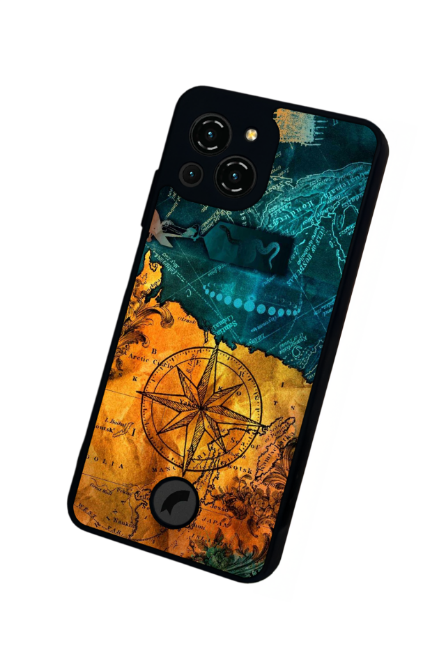 Reeder S23 Pro Max Uyumlu Pusula Tasarımlı Glossy Premium Kılıf