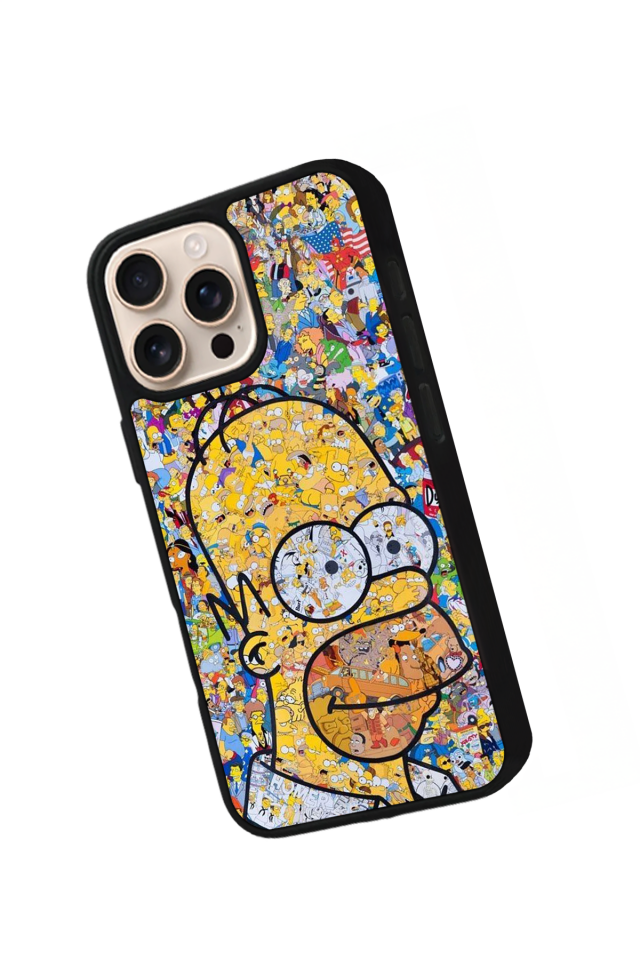 iPhone 14 Pro Uyumlu The Simpsons Tasarımlı Glossy Premium Kılıf