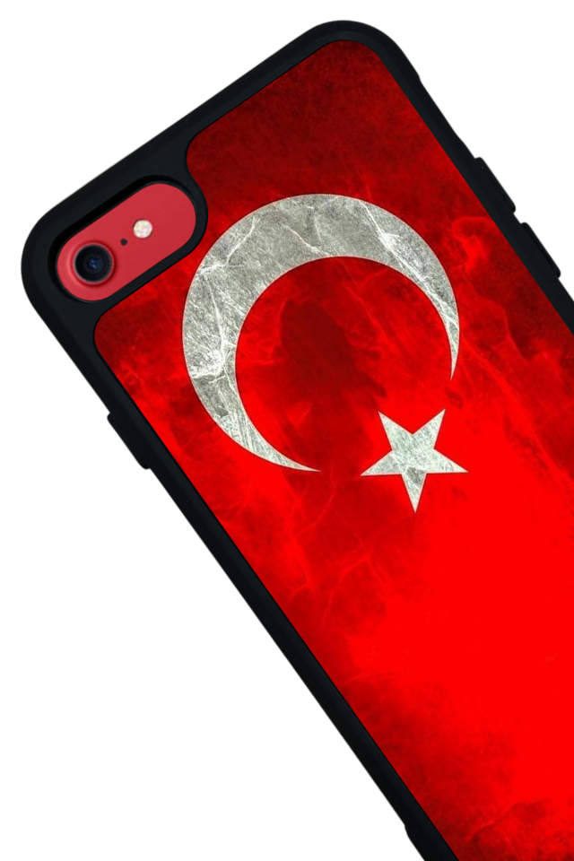 iPhone 7 Uyumlu Türk Bayragi Tasarımlı Glossy Premium Kılıf