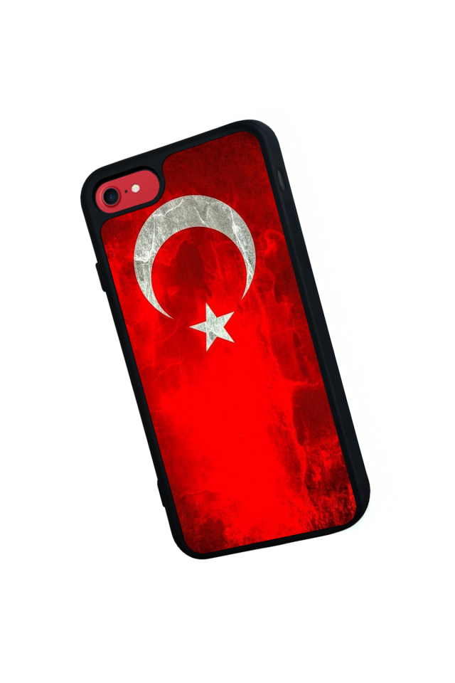 iPhone 7 Uyumlu Türk Bayragi Tasarımlı Glossy Premium Kılıf