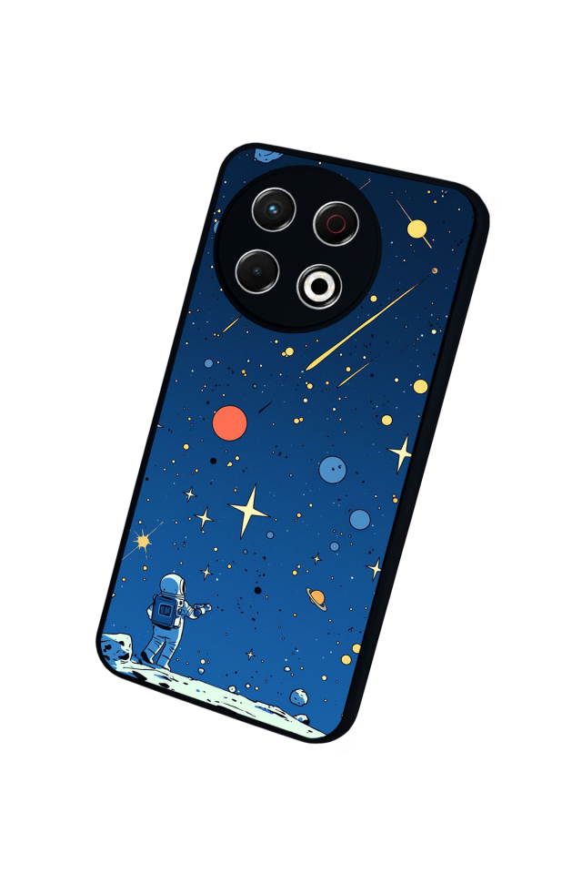 Tecno Spark 30 Pro Uyumlu Uzay Tasarımlı Glossy Premium Kılıf