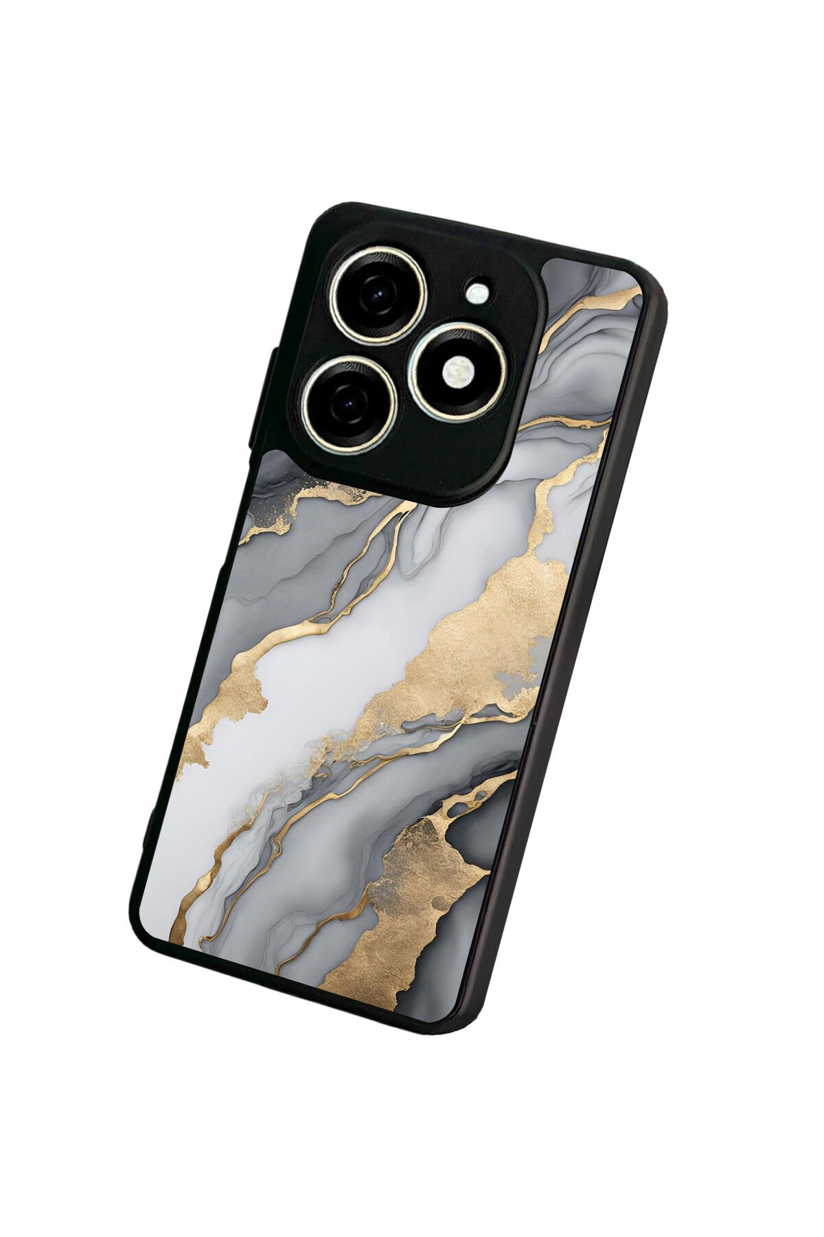 Tecno Spark 20/20C Uyumlu Mermer Marble Tasarımlı Glossy Premium Kılıf