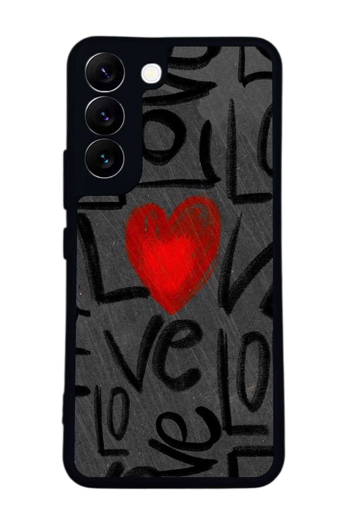 Samsung Galaxy S22 Uyumlu Love Tasarımlı Glossy Premium Kılıf