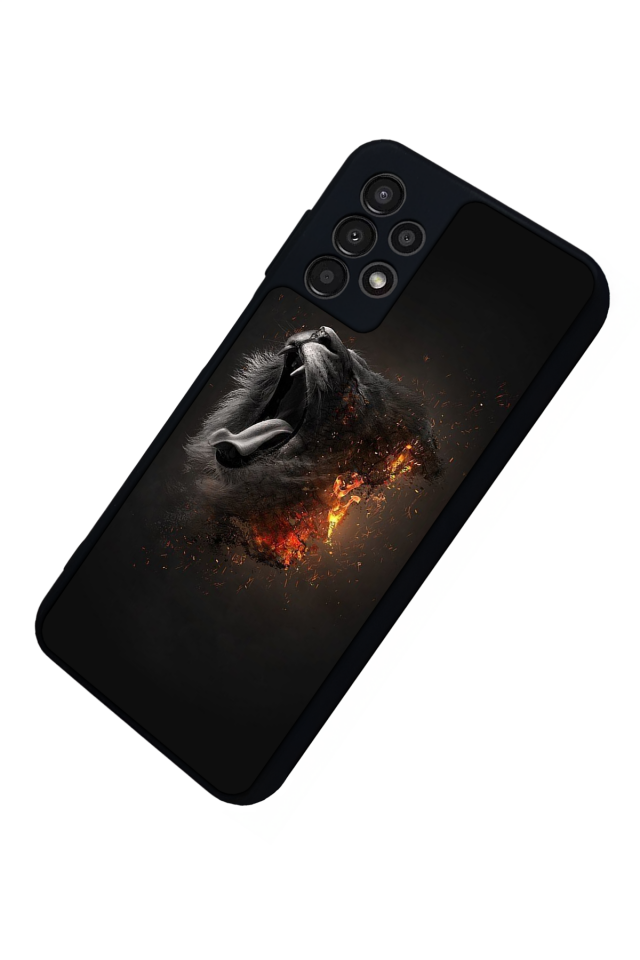 Samsung Galaxy A23 Uyumlu Aslan Tasarımlı Glossy Premium Kılıf