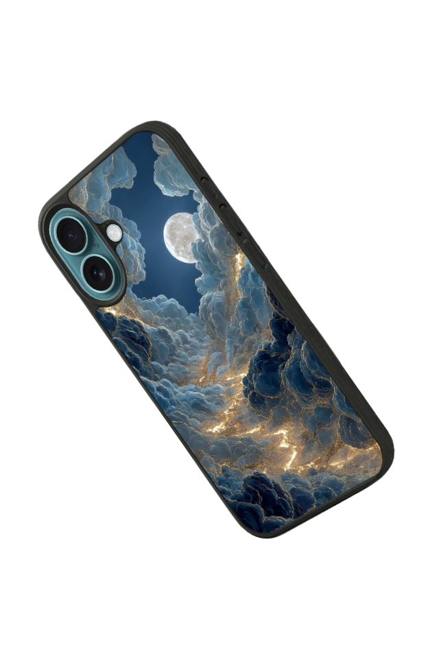 iPhone 16 Plus Uyumlu Ay Tasarımlı Glossy Premium Kılıf