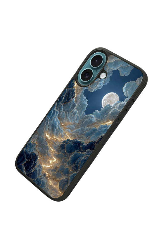iPhone 16 Plus Uyumlu Ay Tasarımlı Glossy Premium Kılıf