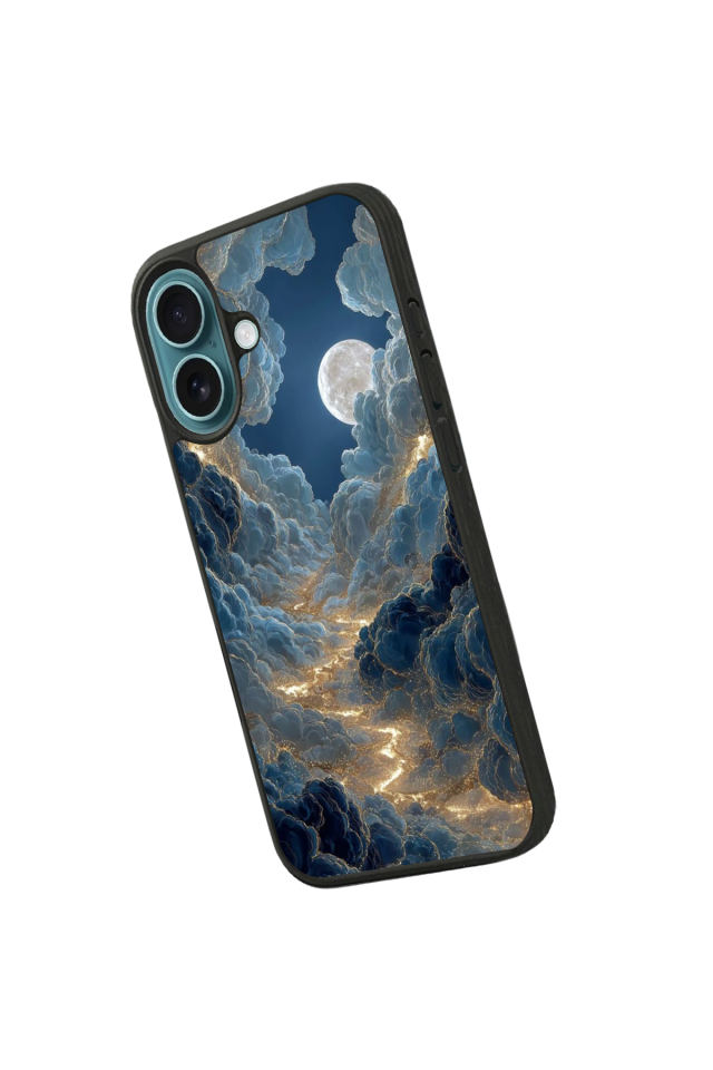 iPhone 16 Plus Uyumlu Ay Tasarımlı Glossy Premium Kılıf