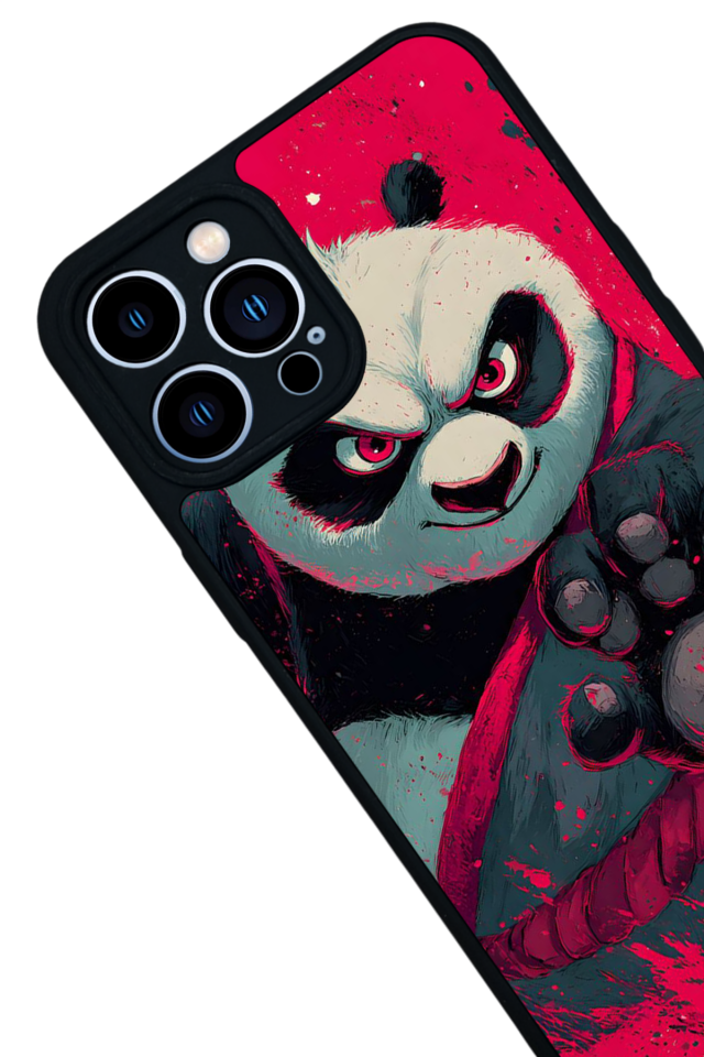 iPhone 12 Pro Max Uyumlu Kung Fu Panda Tasarımlı Glossy Premium Kılıf