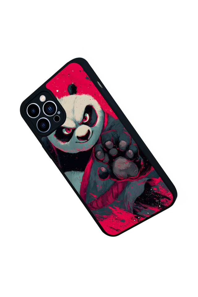 iPhone 12 Pro Max Uyumlu Kung Fu Panda Tasarımlı Glossy Premium Kılıf