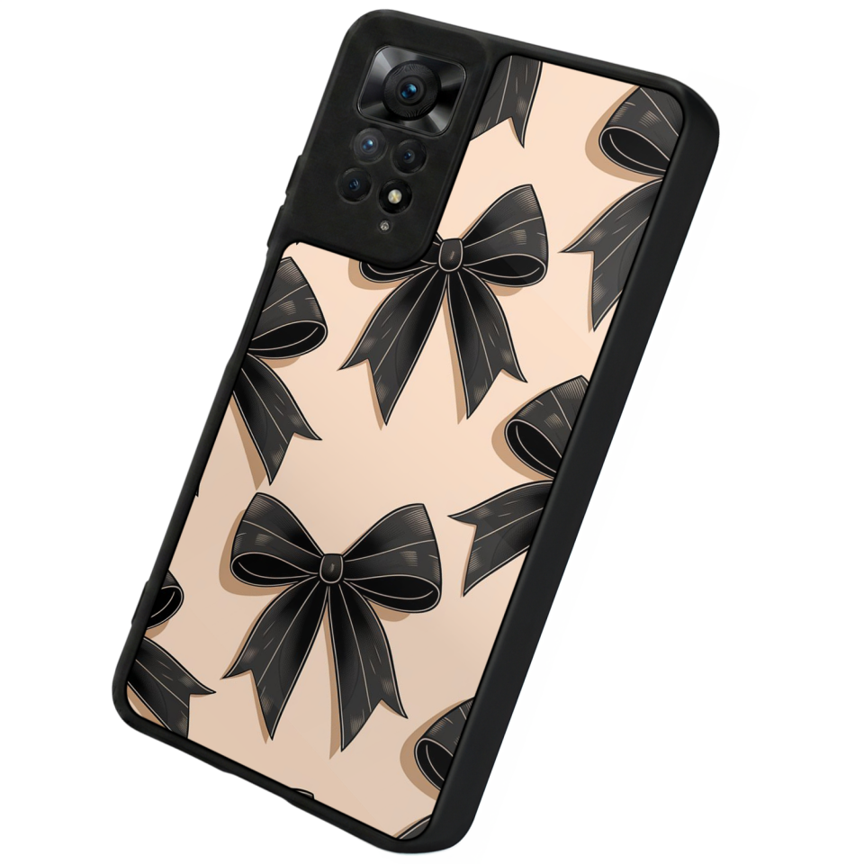 Xiaomi Redmi Note 11 Pro Uyumlu Kurdele Tasarımlı Glossy Premium Kılıf