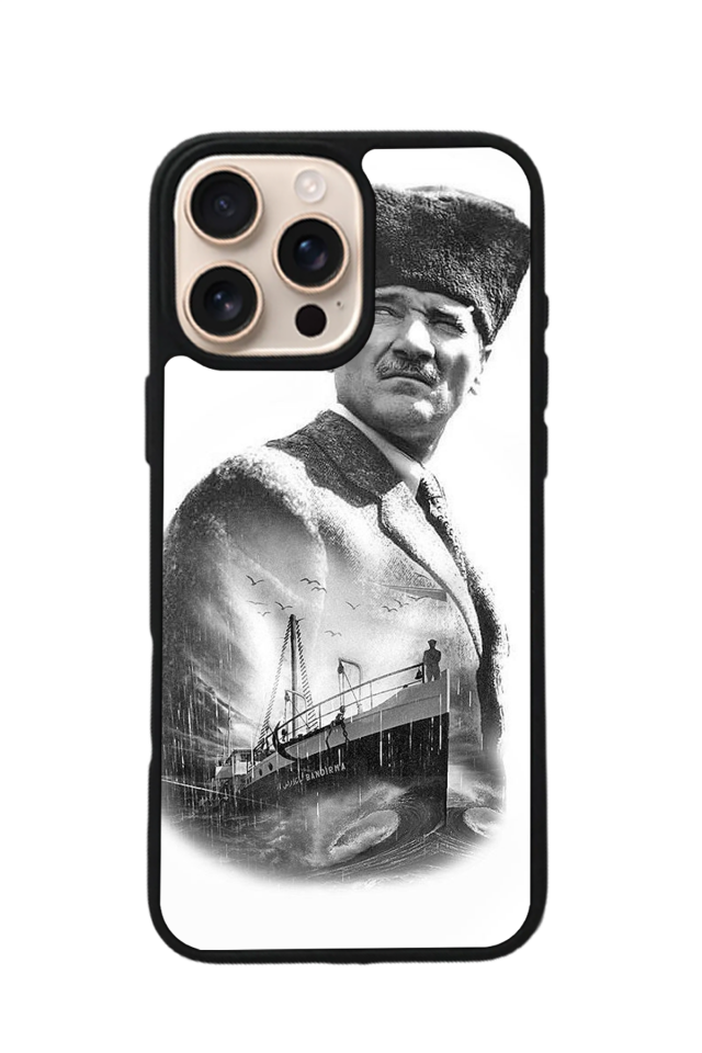 iPhone 15 Pro Uyumlu Mustafa Kemal Ataturk Tasarımlı Glossy Premium Kılıf