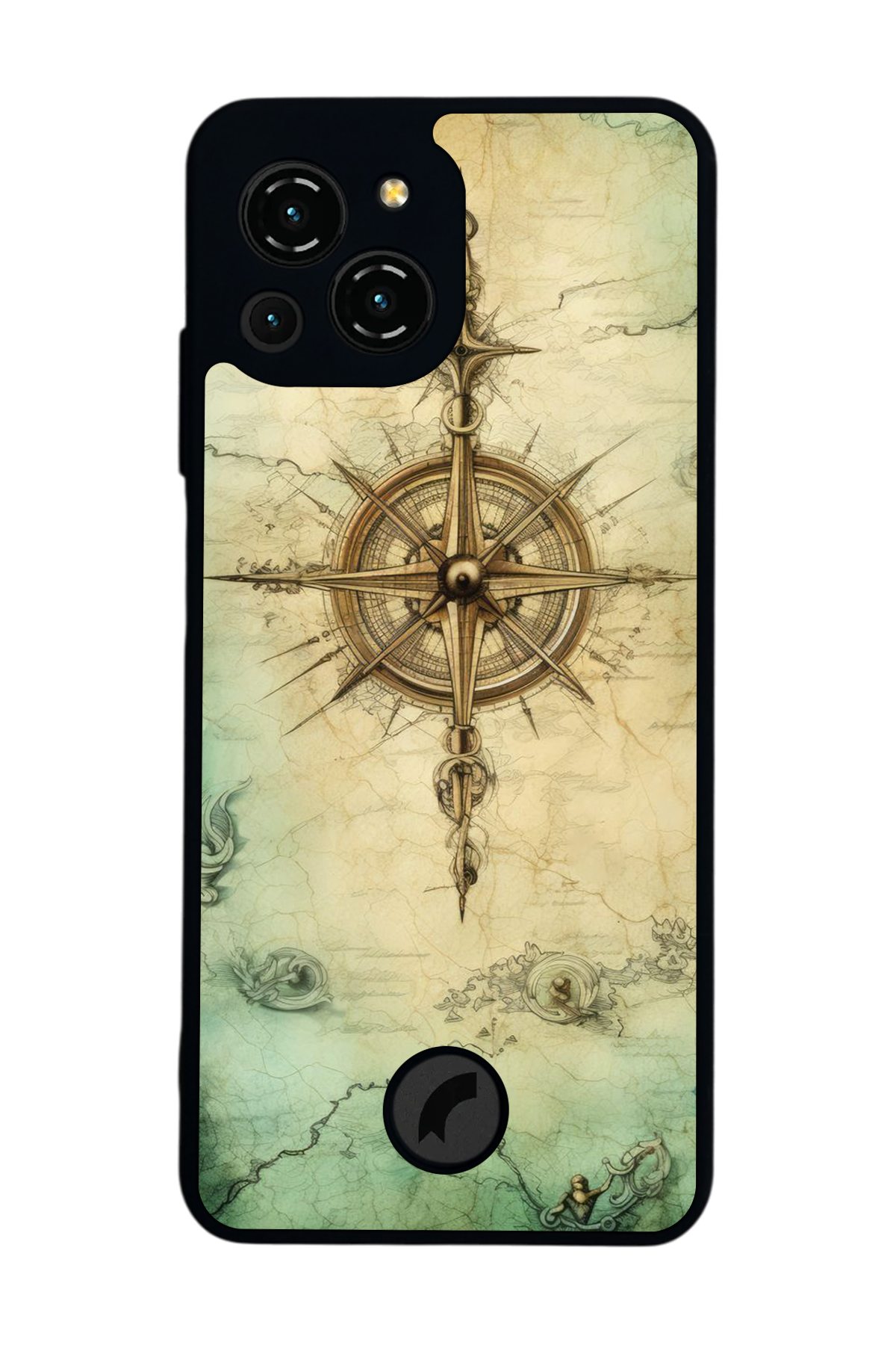 Reeder S23 Pro Max Uyumlu Pusula Tasarımlı Glossy Premium Kılıf