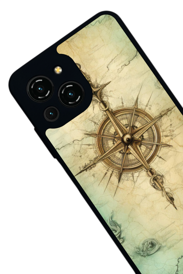 Reeder S23 Pro Max Uyumlu Pusula Tasarımlı Glossy Premium Kılıf