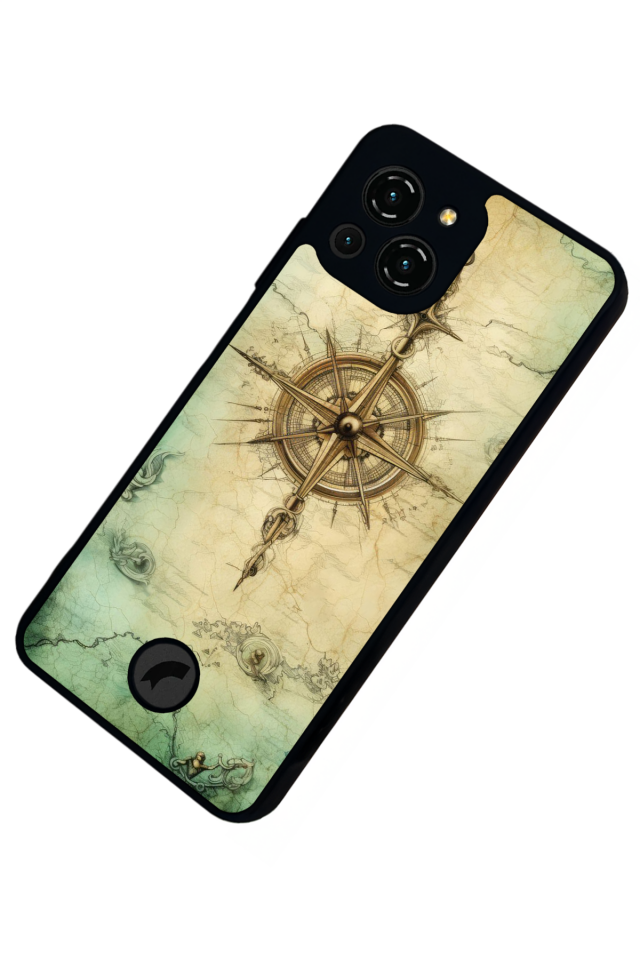 Reeder S23 Pro Max Uyumlu Pusula Tasarımlı Glossy Premium Kılıf