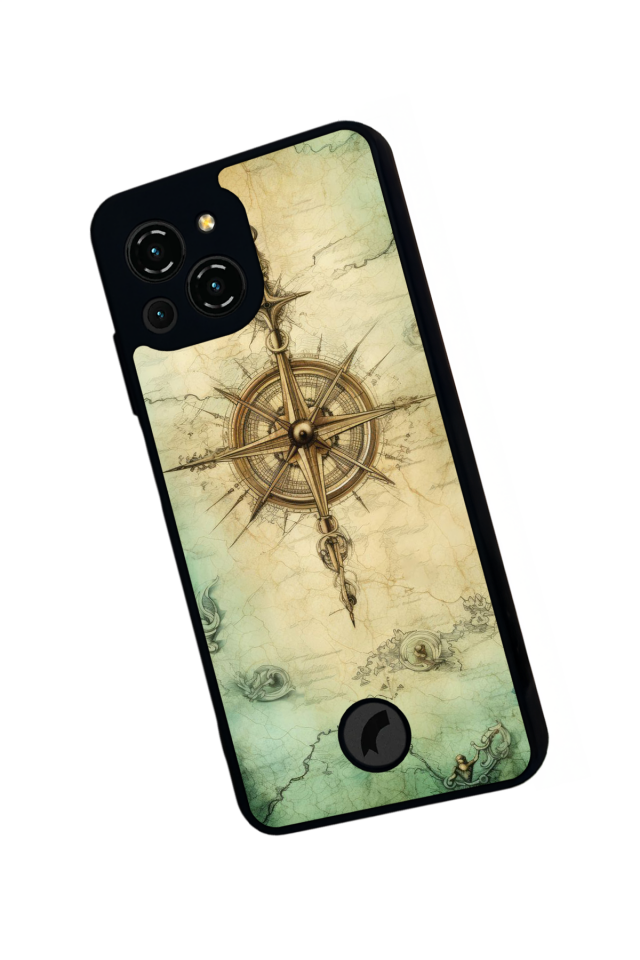 Reeder S23 Pro Max Uyumlu Pusula Tasarımlı Glossy Premium Kılıf