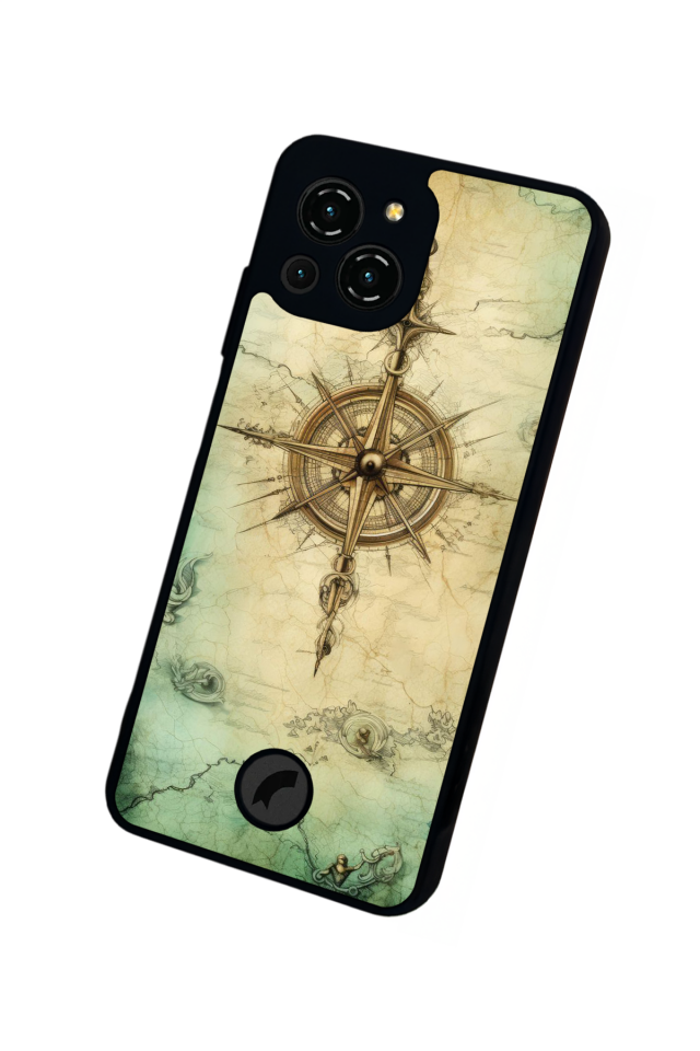 Reeder S23 Pro Max Uyumlu Pusula Tasarımlı Glossy Premium Kılıf