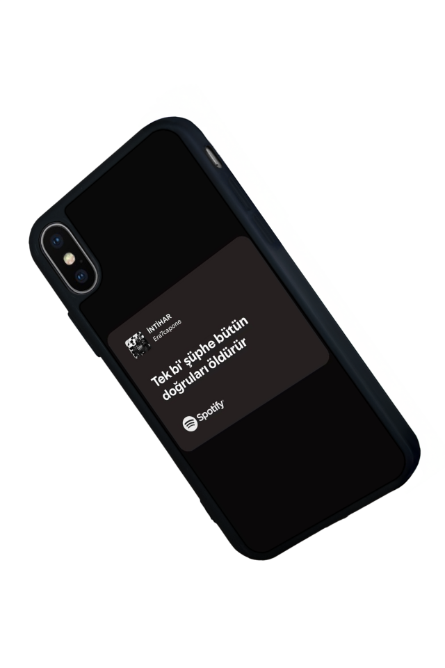 iPhone X/ XS Uyumlu Sarki Sozleri Tasarımlı Glossy Premium Kılıf