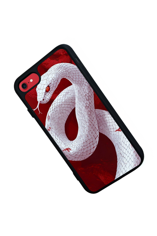 iPhone SE Uyumlu Yılan Tasarımlı Glossy Premium Kılıf