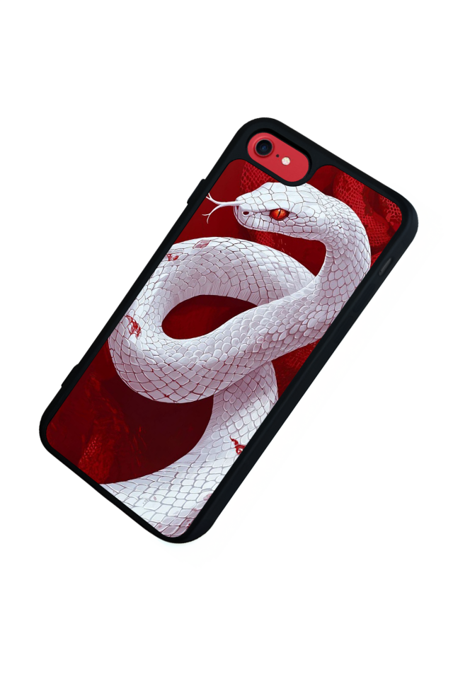 iPhone SE Uyumlu Yılan Tasarımlı Glossy Premium Kılıf