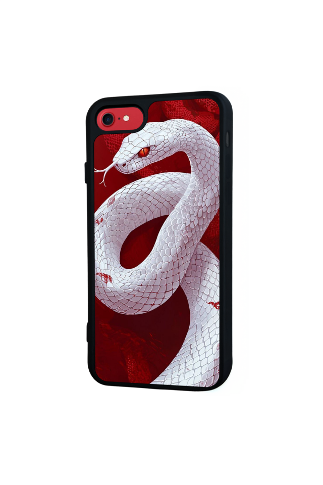 iPhone SE Uyumlu Yılan Tasarımlı Glossy Premium Kılıf