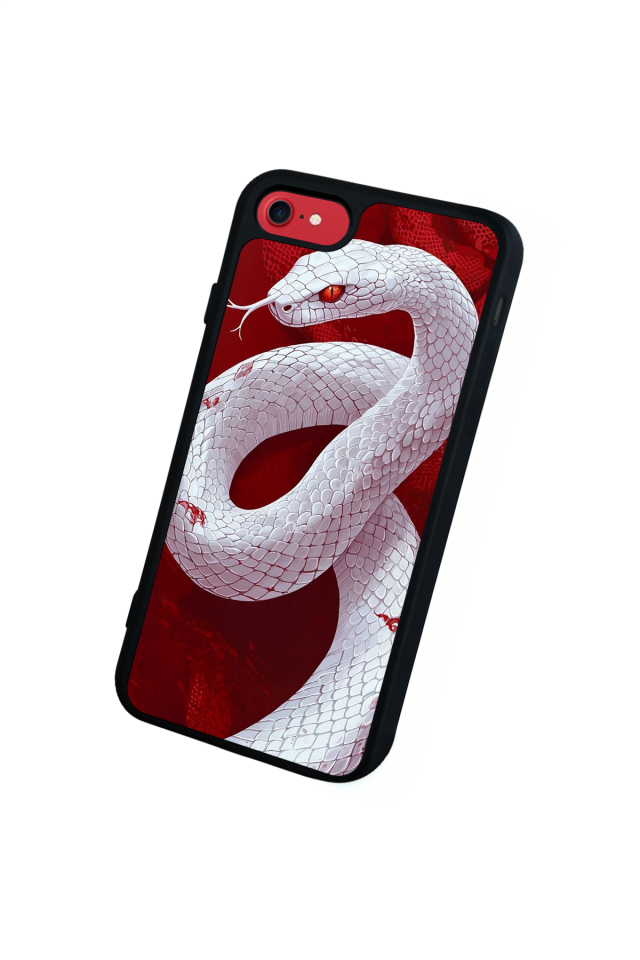 iPhone SE Uyumlu Yılan Tasarımlı Glossy Premium Kılıf