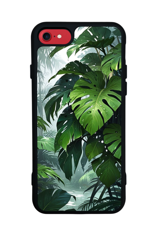 iPhone 8 Uyumlu Botanik Tasarımlı Glossy Premium Kılıf